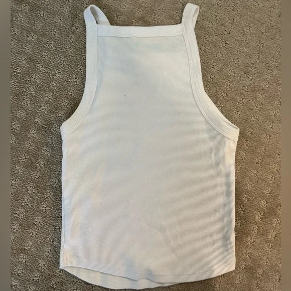 Abercrombie & Fitch Ribbed White Tank - Picture 2 of 3
